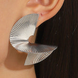 Pleated Metal Earrings