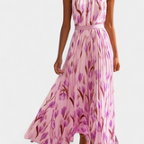 Juliene Floral Sleeveless Dress with Belt