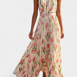 Juliene Floral Sleeveless Dress with Belt