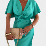 Emryn Soft Dress with Cross Knot