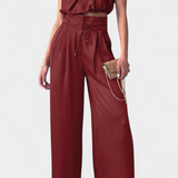 Helira Two-Piece Set with Fluid Top and Palazzo Trousers