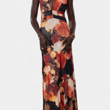 Melody Polka Dot Maxi Dress with Halter Neck and Ruched Waist