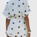 Avila Kimono Set with Knot and Polka Dot Shorts
