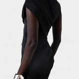 Velia Asymmetrical Mini Dress with Draping