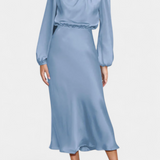 Cecila Maxi Dress with High Neck and Floral Detail