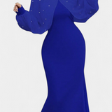 Atenea Halter Mesh Dress with Beads