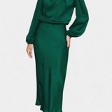 Cecila Maxi Dress with High Neck and Floral Detail