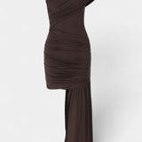 Velia Asymmetrical Mini Dress with Draping