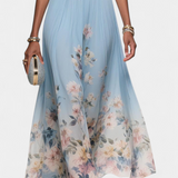 Sauline Floral Maxi Dress with Sleeveless V-Neck