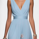 Sauline Floral Maxi Dress with Sleeveless V-Neck