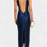 Jianna Halter Neck Dress with Metallic Fringes