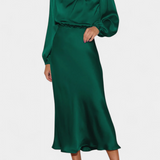 Cecila Maxi Dress with High Neck and Floral Detail