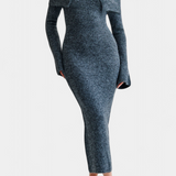 Solsona One-Shoulder Fitted Knit Dress