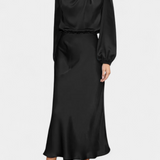 Cecila Maxi Dress with High Neck and Floral Detail