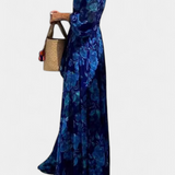 Davina Long Off-Shoulder Dress with Romantic Floral Print