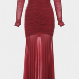 Cornella Maxi Strapless Dress with Sculptural Gatherings