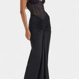 Angelina Corset Dress with Ruched Maxi Skirt