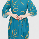 Ame Midi Dress with Belt and Versatile Cut