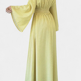 Anelia Geometric Maxi Dress with V-Neck