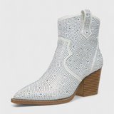 Berenice Elegant Boots with Patchwork and Side Zip