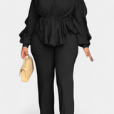 Charmed 2-Piece Set with Ruffles and Adjustable Cord