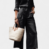 Sabina Loose Shirt and Capri Trousers Set in Pink