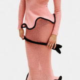 Stormi Knitted Skirt Set with Ruffled Edges