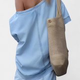 Apolonia Asymmetrical Denim Set with Elegant Opening