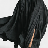 Orren High Neck Set with Pleated Black Skirt