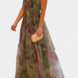 Ingrid Maxi Floral Dress with V-Neck