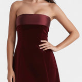 Sariya Mini Velvet Dress with Hem