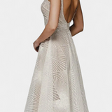 Everleigh Long Dress with Embroidery and A-Line Cut