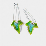 Vintage Green Leaf Earrings