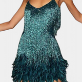 Sheril Mini Feather Dress