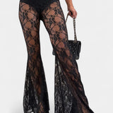 Demelza Oversized Blazer and Floral Lace Trousers Set