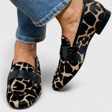 Annelore Leather Loafers with Low Heel and Exclusive Design