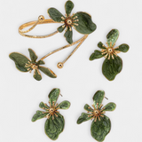 Floral Accessories Set: Bracelet + Earrings + Rings
