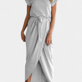 Clarissa Wrap Midi Dress with Side Split