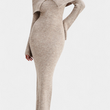 Solsona One-Shoulder Fitted Knit Dress