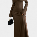 Adia Long Fitted One-Shoulder Dress