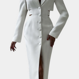 Bernice Midi Blazer Dress with Cut-Out and Open Back