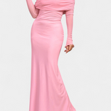 Lorelei Fitted Mesh Dress with Straight Neckline