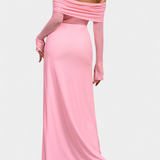 Lorelei Fitted Mesh Dress with Straight Neckline