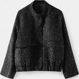 Alvera Textured Winter Jacket with Pockets