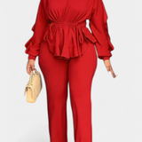 Charmed 2-Piece Set with Ruffles and Adjustable Cord