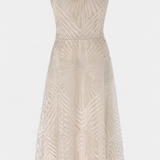 Everleigh Long Dress with Embroidery and A-Line Cut
