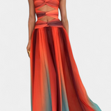 Maisie A-Line Cut Strapless Maxi Dress