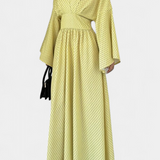 Anelia Geometric Maxi Dress with V-Neck