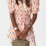 Araceli Printed Set with Blazer and Flared Trousers