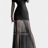 Cornella Maxi Strapless Dress with Sculptural Gatherings